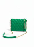 Bolso Verde Acolchado con Cadena Dorada