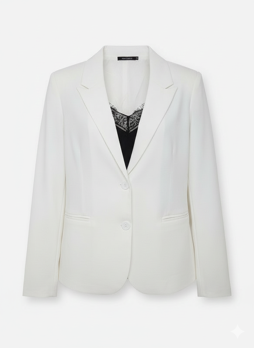 Blazer Blanco 4XL — Elegancia Impecable