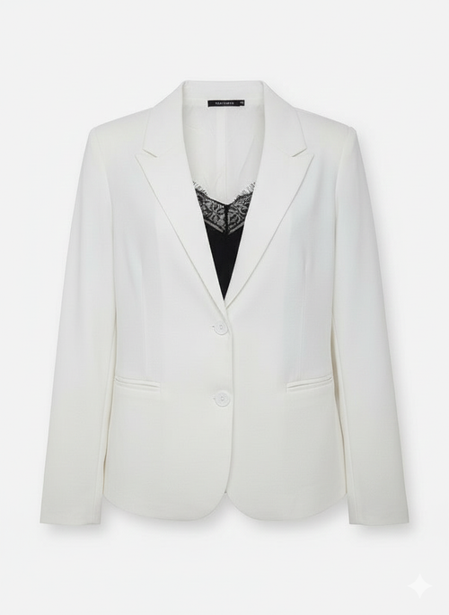 Blazer Blanco 4XL — Elegancia Impecable