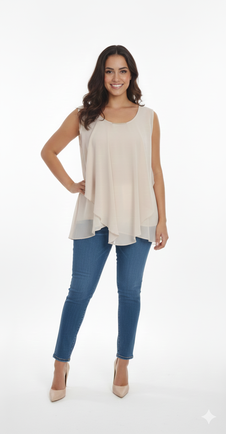 Blusa Beige - Talla Grande