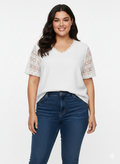 Blusa Blanca con Encaje — Femenina, fresca y ligera para cada día
