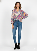 Blusa Paisley Multicolor — Efecto Seda, Bohemia, Sofisticada y Única
