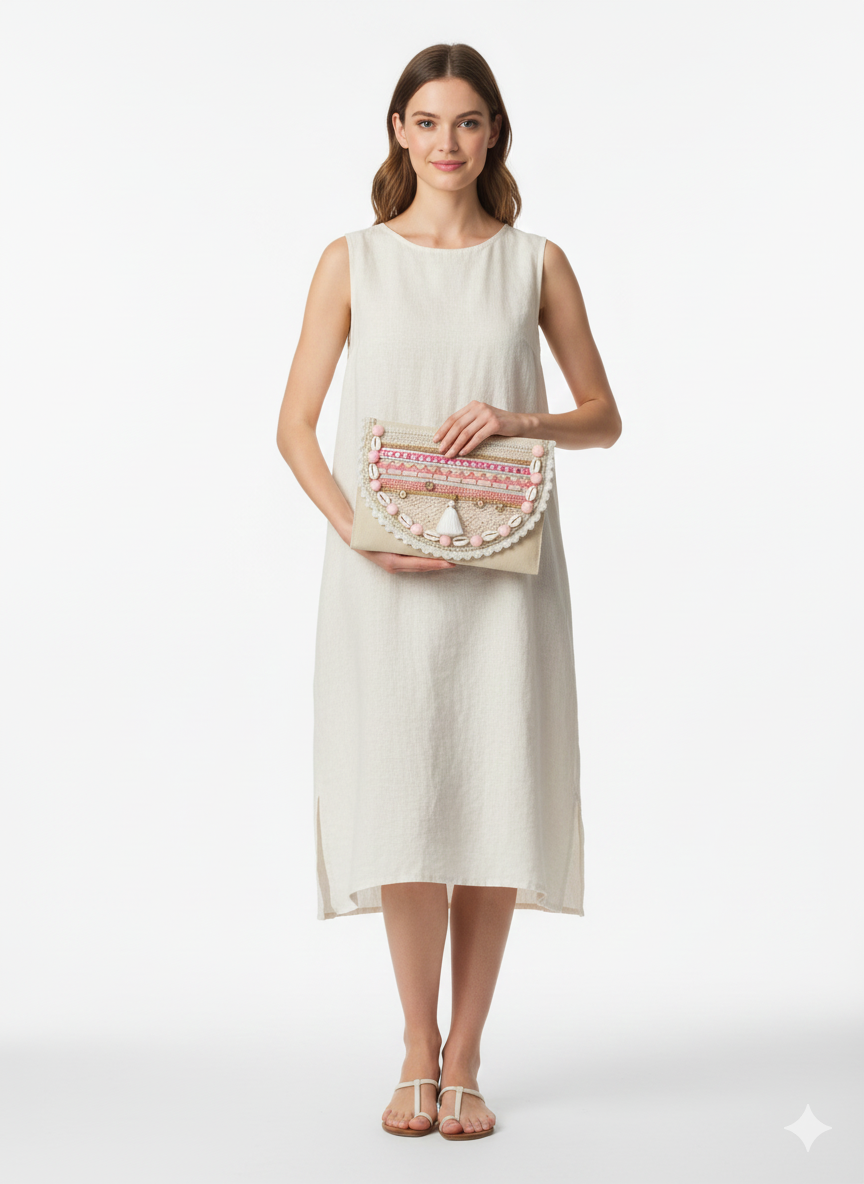 Bolso boho Rosa