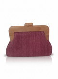 Bolso Malva con cierre de Madera