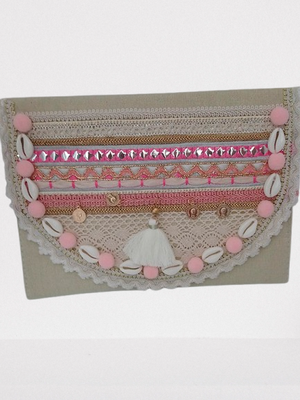 Bolso boho Rosa