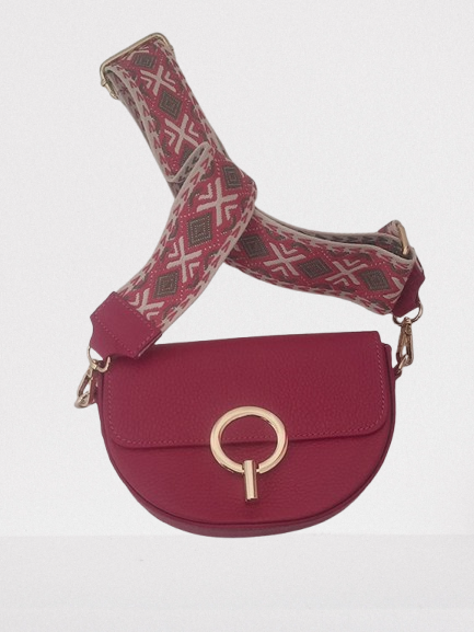 Bolso de piel color Fucsia