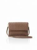 Bolso de Piel Marrón Trenzado