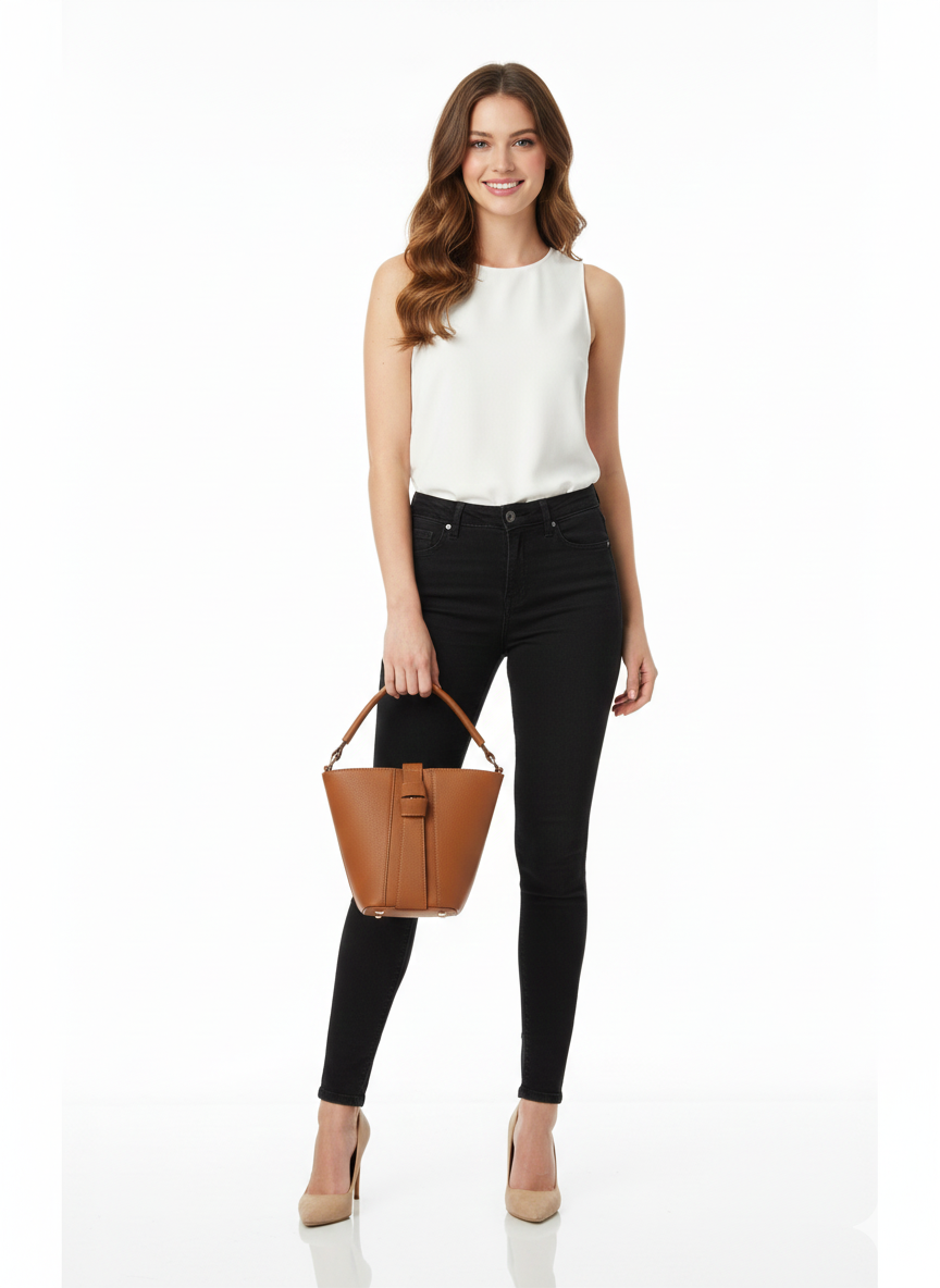 Bolso de piel Terracota