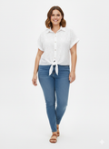 Camisa calada nudo - BLANCA