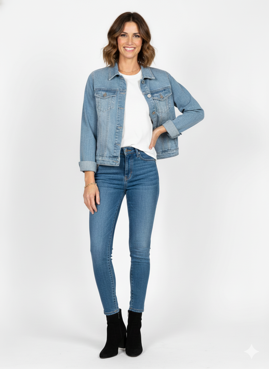 Chaqueta vaquera básica de mujer
