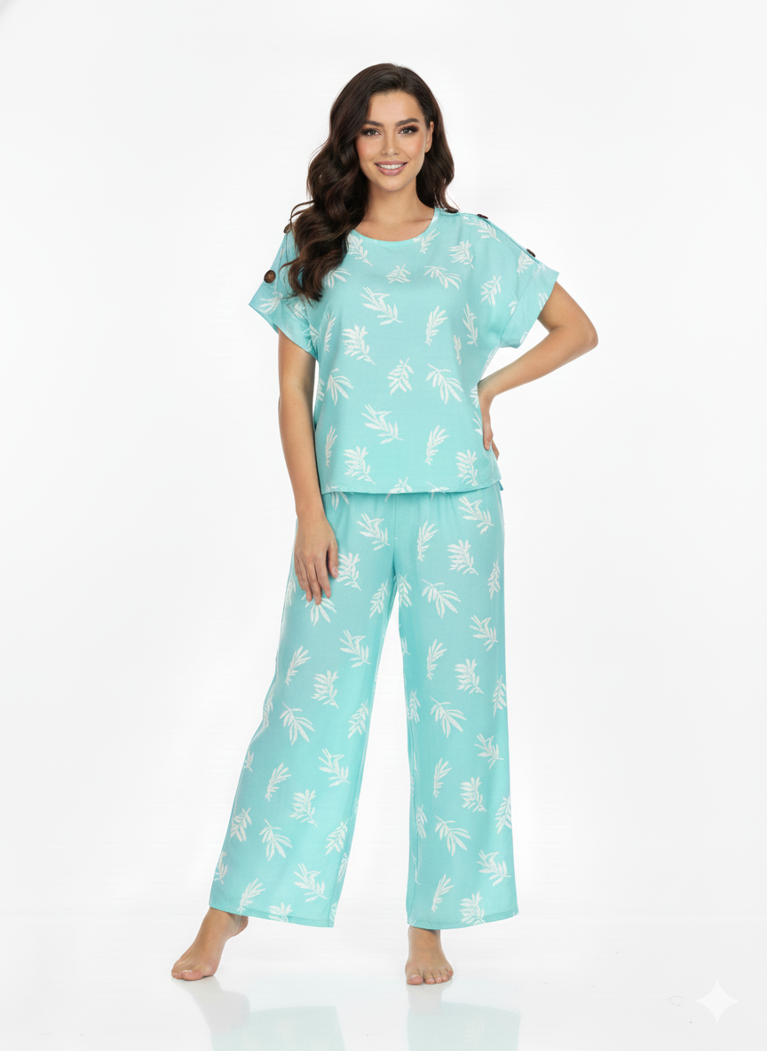 Conjunto Blusa + Pantalón - Aguamarina