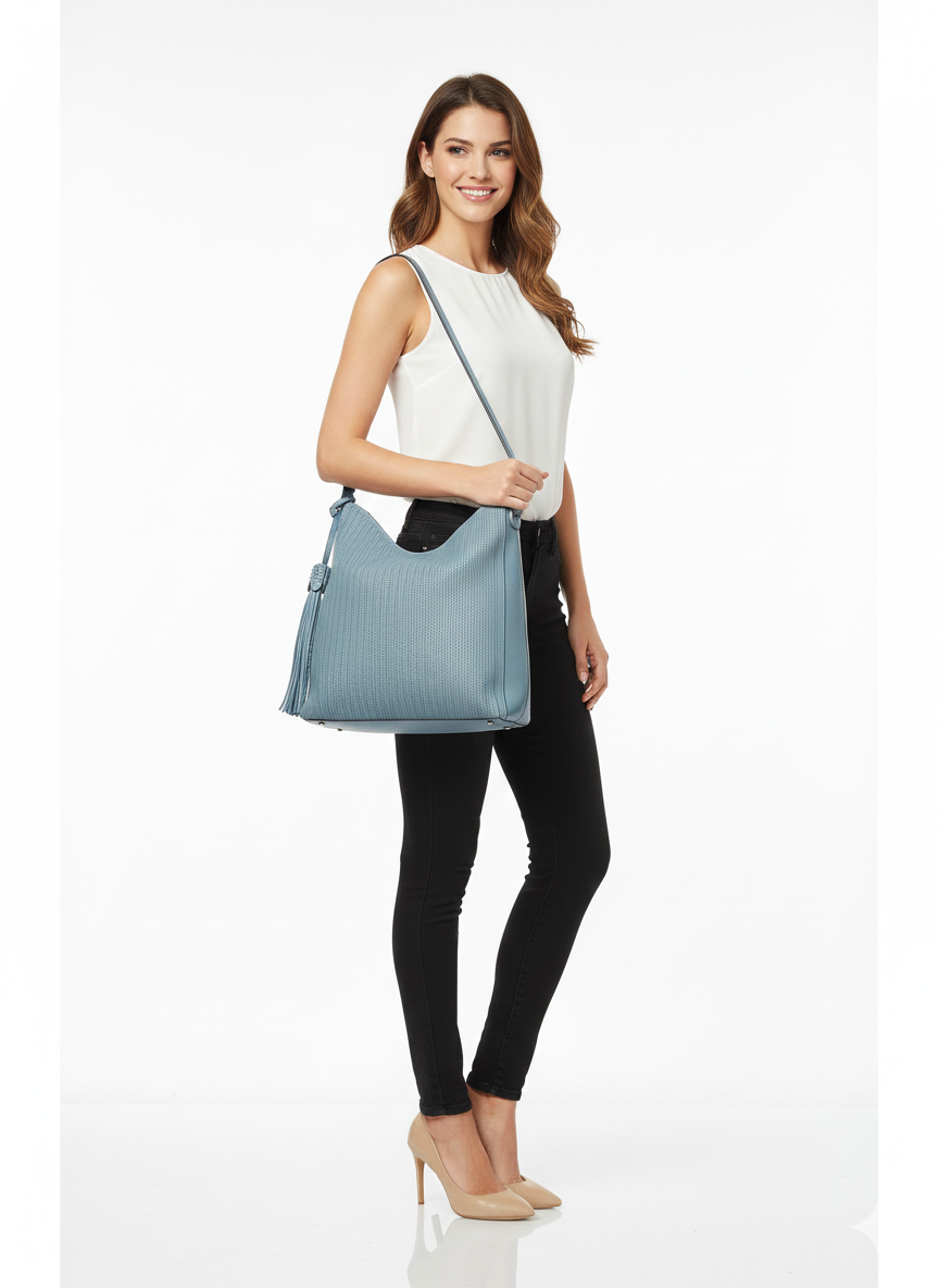 Bolso azul grisáceo