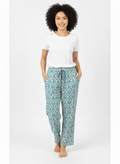 Pantalón estampado celeste