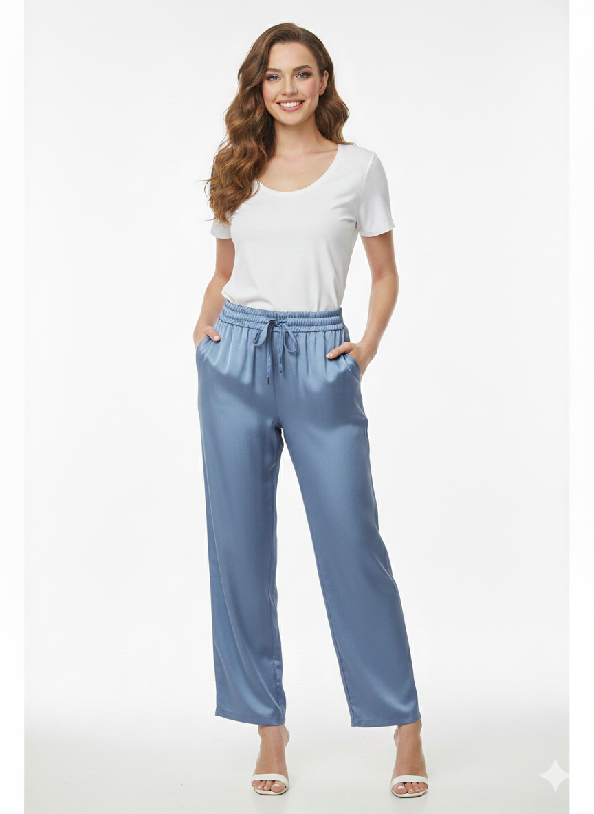 Pantalón fluido Azul