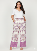Pantalón fluido estampado Cachemir MALVA