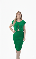 Vestido VERDE drapeado