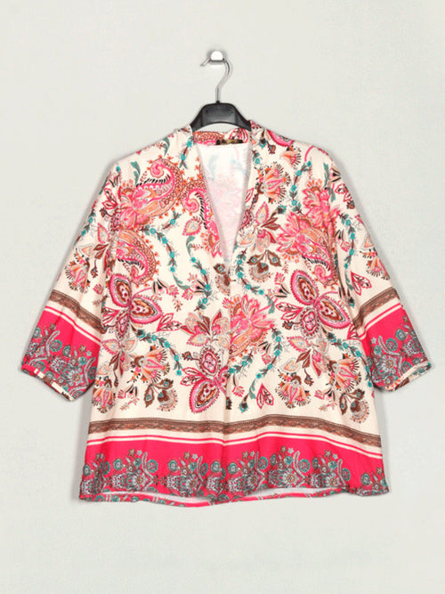 Blusa estampada Cachemir Fucsia