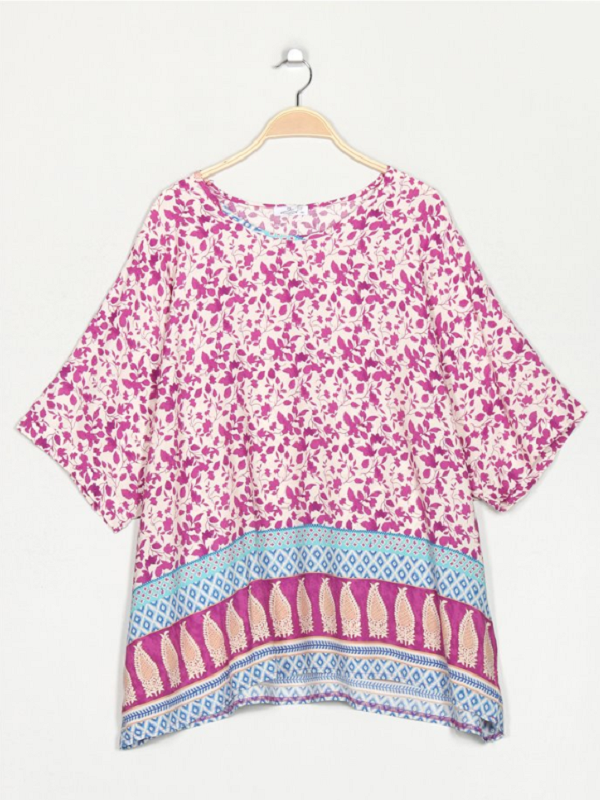 Blusa estampada hojas Buganvilla