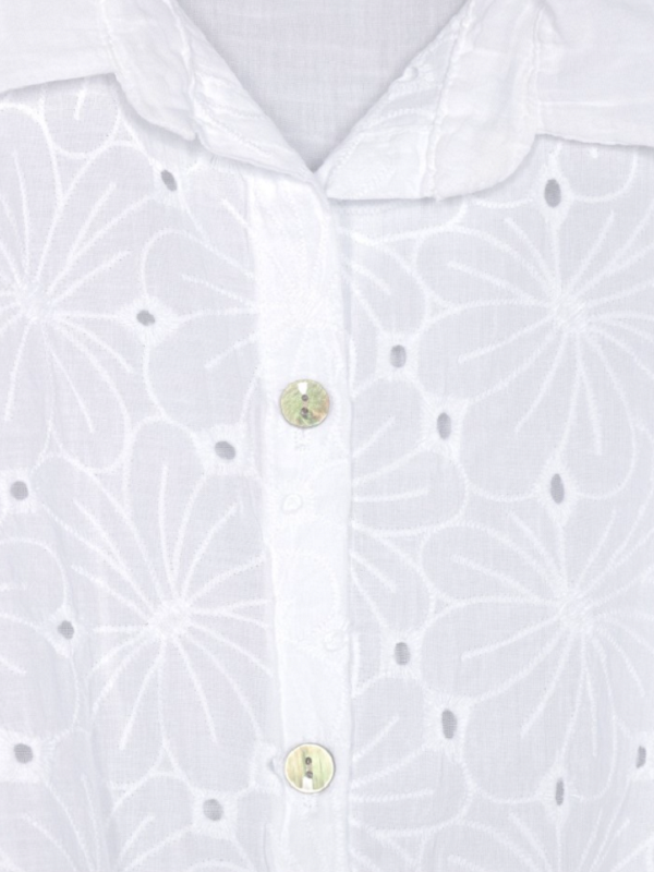 Camisa calada nudo - BLANCA