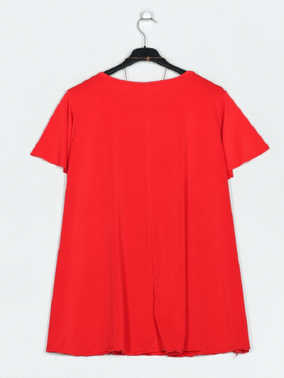 Camiseta fluida roja - Talla grande