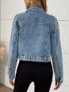 Chaqueta vaquera con detalle de Perlas XXL