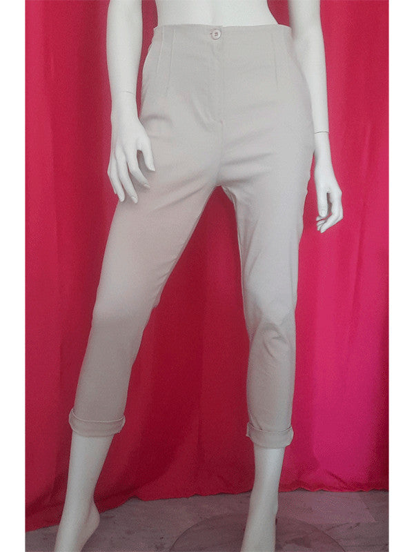 Pantalón elástico beige
