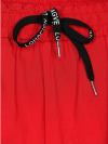 Pantalón Rojo Talla Grande - Elástico, Tiro Alto, Hecho en Italia