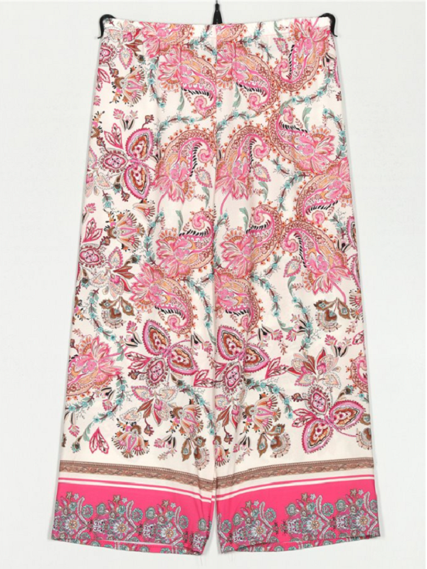 Pantalón Palazzo Cachemir Fucsia