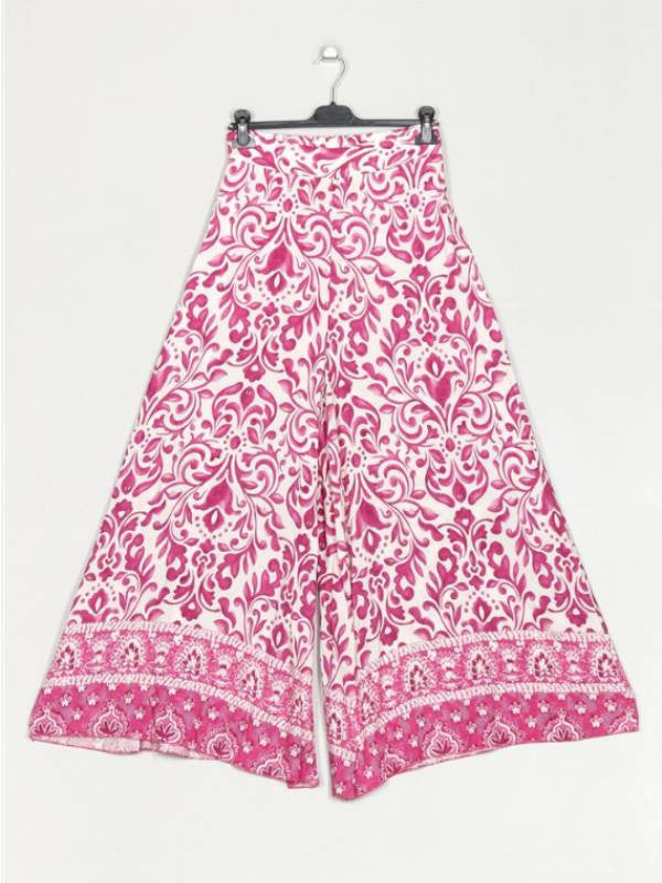 Pantalón Palazzo estampado Buganvilla