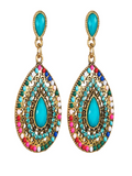 Pendientes de Pedrería Multicolor