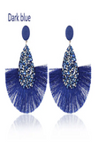 Pendientes Pedreria Flecos Azulón