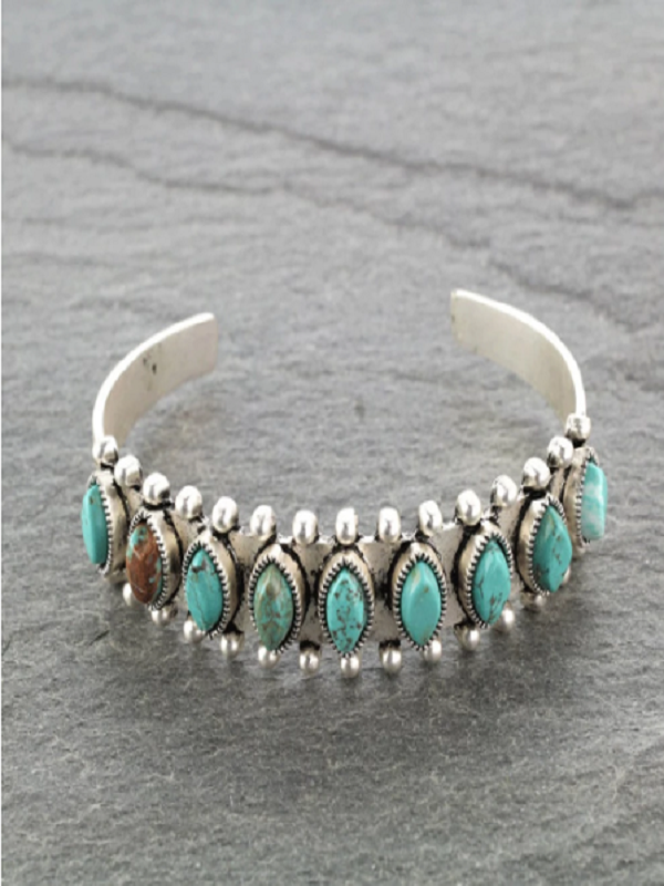 Pulsera Vintage de Piedras Azules